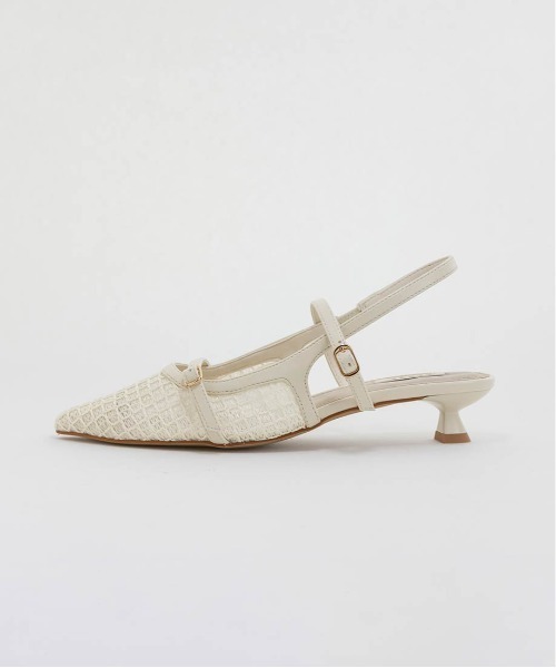 RANDA（ランダ）の「シアーチェックバックストラップパンプス（パンプス・レディース・ブラック/アイボリー・LL/L/M/S）」の18枚目の写真