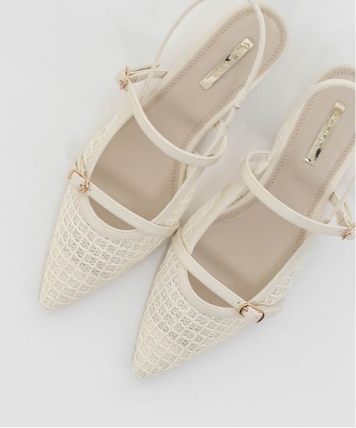 RANDA（ランダ）の「シアーチェックバックストラップパンプス（パンプス・レディース・ブラック/アイボリー・LL/L/M/S）」の21枚目の写真