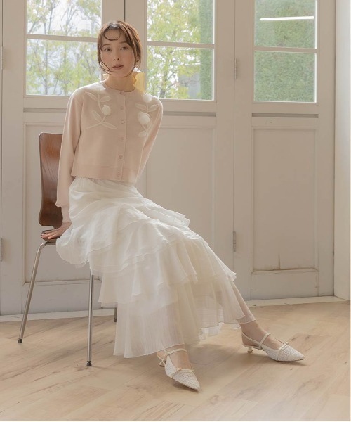 RANDA（ランダ）の「シアーチェックバックストラップパンプス（パンプス・レディース・ブラック/アイボリー・LL/L/M/S）」の3枚目の写真