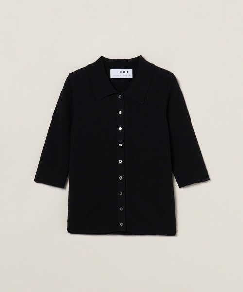 three dots(スリードッツ)の「サンディコットン ハーフスリーブポロ(ポロシャツ・レディース・ブラック/ピンク系その他/ベージュ/ブルー・S/M)」の9枚目の写真