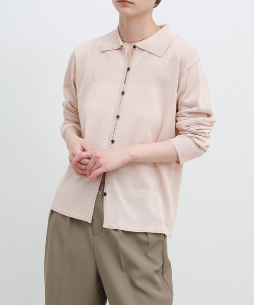 select MOCA(セレクトモカ)の「【接触冷感】ボタンデザインサマーニットカーディガン(カーディガン/ボレロ・レディース・ベージュ/ホワイト/ピンク・FREE)」の6枚目の写真