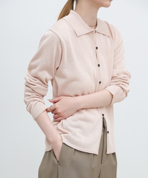 select MOCA(セレクトモカ)の「【接触冷感】ボタンデザインサマーニットカーディガン(カーディガン/ボレロ・レディース・ベージュ/ホワイト/ピンク・FREE)」の7枚目の写真