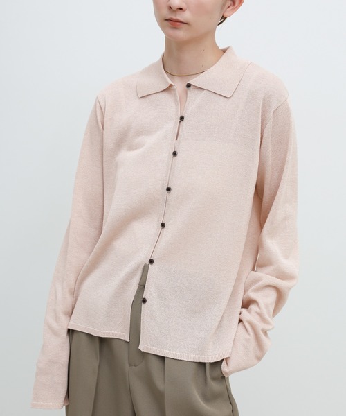 select MOCA(セレクトモカ)の「【接触冷感】ボタンデザインサマーニットカーディガン(カーディガン/ボレロ・レディース・ベージュ/ホワイト/ピンク・FREE)」の9枚目の写真