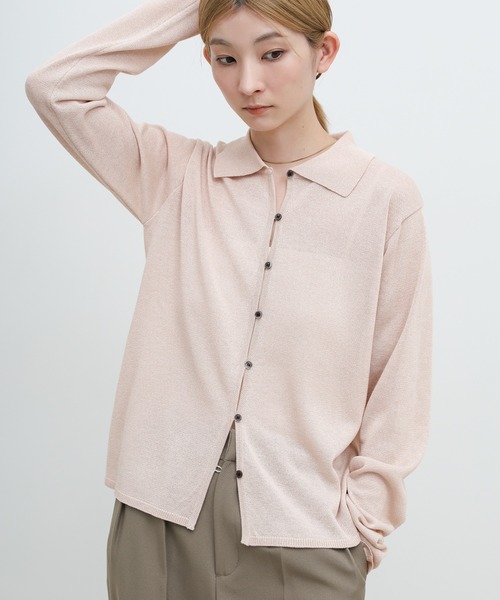 select MOCA(セレクトモカ)の「【接触冷感】ボタンデザインサマーニットカーディガン(カーディガン/ボレロ・レディース・ベージュ/ホワイト/ピンク・FREE)」の10枚目の写真