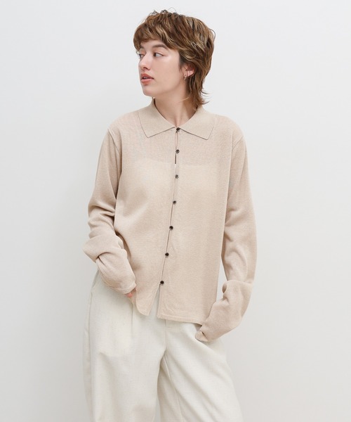 select MOCA(セレクトモカ)の「【接触冷感】ボタンデザインサマーニットカーディガン(カーディガン/ボレロ・レディース・ベージュ/ホワイト/ピンク・FREE)」の15枚目の写真
