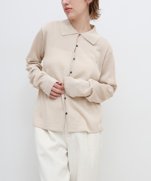 select MOCA(セレクトモカ)の「【接触冷感】ボタンデザインサマーニットカーディガン(カーディガン/ボレロ・レディース・ベージュ/ホワイト/ピンク・FREE)」の14枚目の写真