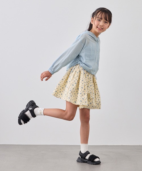 ROPE' PICNIC（ロペピクニック）の「【KIDS/キッズ】ナチュラルコットンフードシャツ/リンクコーデ（シャツ/ブラウス・キッズ・サックスブルー/ホワイト/ブラック・S/M/L）」の17枚目の写真