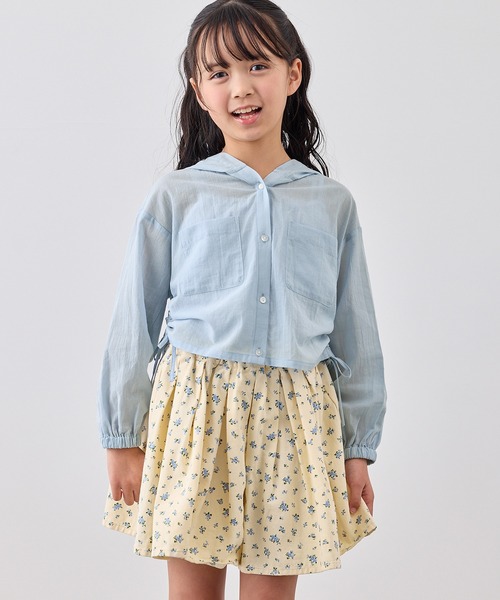 ROPE' PICNIC（ロペピクニック）の「【KIDS/キッズ】ナチュラルコットンフードシャツ/リンクコーデ（シャツ/ブラウス・キッズ・サックスブルー/ホワイト/ブラック・S/M/L）」の22枚目の写真