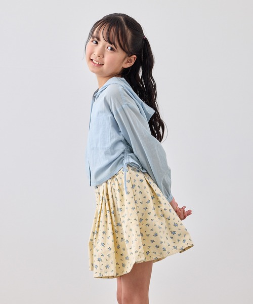 ROPE' PICNIC（ロペピクニック）の「【KIDS/キッズ】ナチュラルコットンフードシャツ/リンクコーデ（シャツ/ブラウス・キッズ・サックスブルー/ホワイト/ブラック・S/M/L）」の21枚目の写真