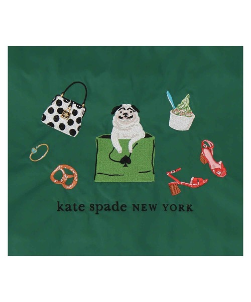 kate spade new york(ケイトスペード ニューヨーク)の「刺繍エコバッグ(トートバッグ・レディース・ダークグリーン・FREE)」の3枚目の写真