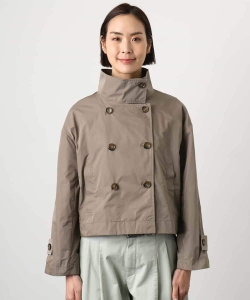 MICHEL KLEIN(ミッシェル・クラン)の「スタンドカラーショートブルゾン(トレンチコート・レディース・ベージュ/ネイビー・38)」の20枚目の写真
