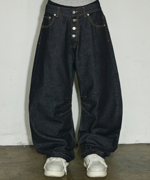 SCALLYWAG（スカリーワグ）の「オープンフライノンフェイドカーブド生地デニム[ブラック]（デニムパンツ）」