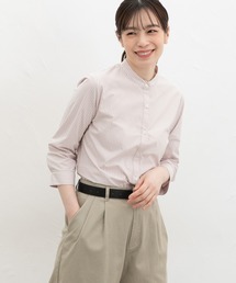 【らくらくアイロン】らくらく７分袖マオカラーシャツ