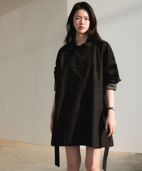 DEHEVE（デヘヴェ）の「Point Half Trench Coat [Black]（トレンチコート・レディース・ブラック・FREE）」の11枚目の写真