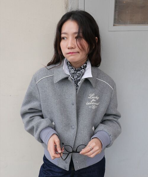 COVERNAT WOMAN(カバーナットウーマン)の「ウィメンズウールバスティジャケットネイビー(スタジャン・レディース・その他・WS/WM)」の11枚目の写真