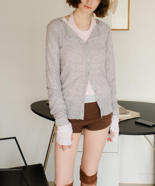 SHENERY（シーナリー）の「レイヤードPack Tee（Tシャツ/カットソー・レディース・グリーン/ピンク/グレー/パープル・FREE）」の9枚目の写真