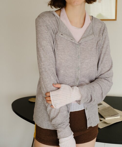 SHENERY（シーナリー）の「レイヤードPack Tee（Tシャツ/カットソー・レディース・グリーン/ピンク/グレー/パープル・FREE）」の10枚目の写真