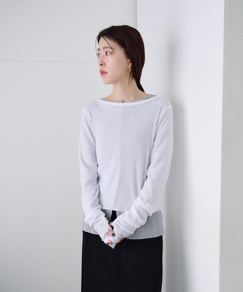 SHENERY（シーナリー）の「レイヤードPack Tee（Tシャツ/カットソー・レディース・グリーン/ピンク/グレー/パープル・FREE）」の14枚目の写真