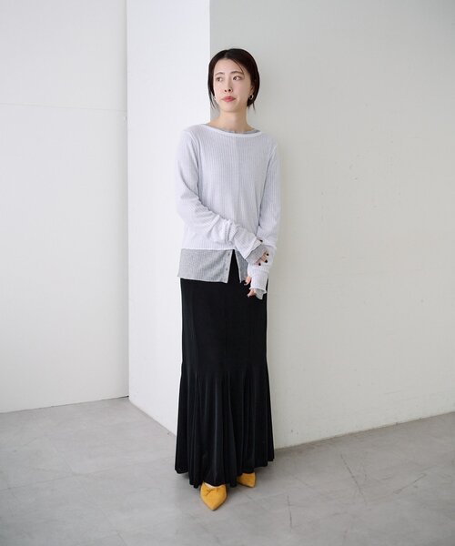 SHENERY（シーナリー）の「レイヤードPack Tee（Tシャツ/カットソー・レディース・グリーン/ピンク/グレー/パープル・FREE）」の17枚目の写真