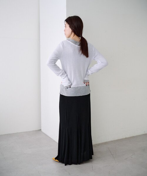 SHENERY（シーナリー）の「レイヤードPack Tee（Tシャツ/カットソー・レディース・グリーン/ピンク/グレー/パープル・FREE）」の18枚目の写真