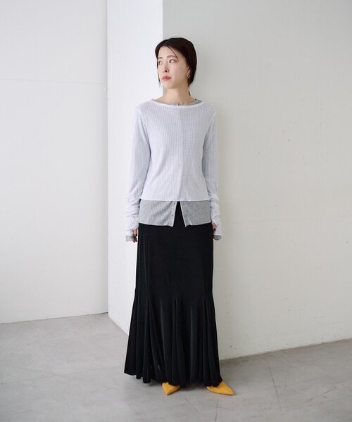 SHENERY（シーナリー）の「レイヤードPack Tee（Tシャツ/カットソー・レディース・グリーン/ピンク/グレー/パープル・FREE）」の19枚目の写真