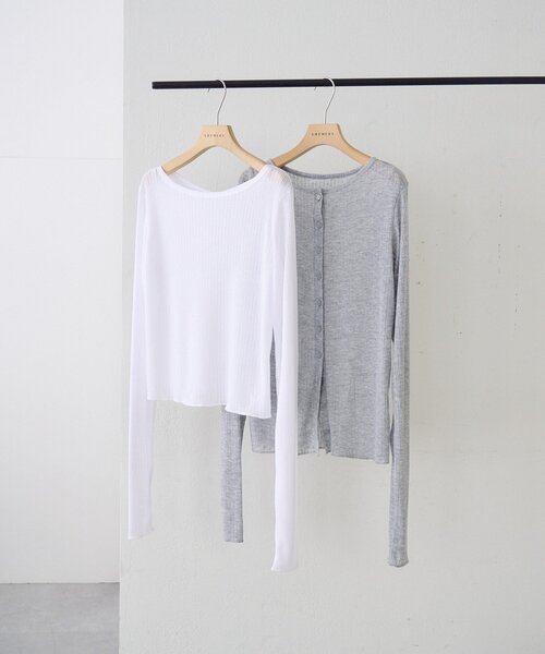 SHENERY（シーナリー）の「レイヤードPack Tee（Tシャツ/カットソー・レディース・グリーン/ピンク/グレー/パープル・FREE）」の21枚目の写真