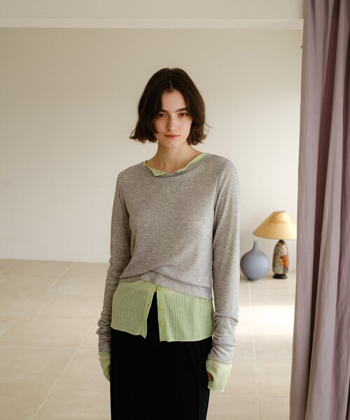 SHENERY（シーナリー）の「レイヤードPack Tee（Tシャツ/カットソー・レディース・グリーン/ピンク/グレー/パープル・FREE）」の22枚目の写真