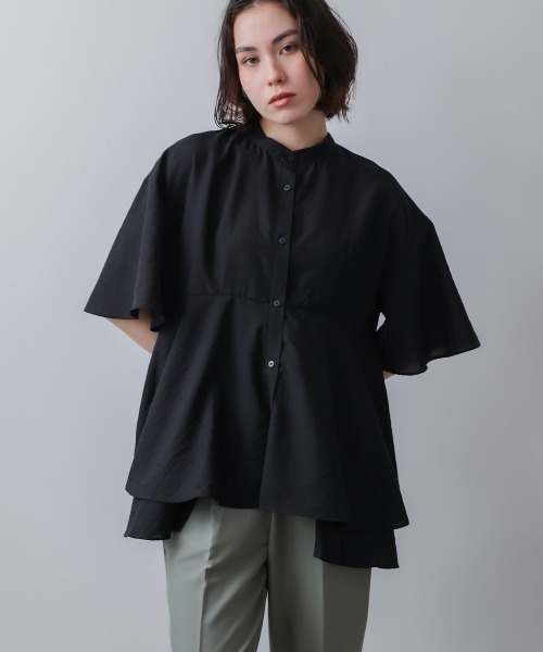 Bou Jeloud(ブージュルード)の「ヘムレイヤードシャツ(シャツ/ブラウス・レディース・ブラック/アイボリー・MEDIUM)」の16枚目の写真