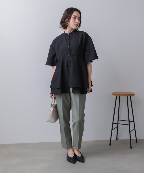 Bou Jeloud(ブージュルード)の「ヘムレイヤードシャツ(シャツ/ブラウス・レディース・ブラック/アイボリー・MEDIUM)」の17枚目の写真