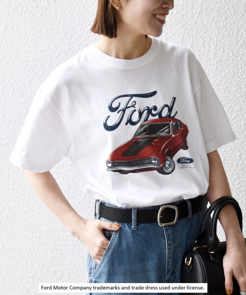 GOOD ROCK SPEED(グッドロックスピード)の「GOOD ROCK SPEED:〈洗濯機可能〉Ford CAR ロゴ プリント TEE(Tシャツ/カットソー・レディース・ホワイト・ONE SIZE)」の5枚目の写真