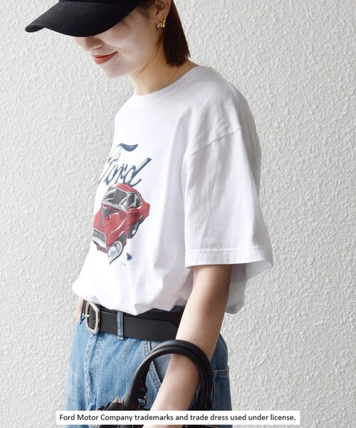 GOOD ROCK SPEED(グッドロックスピード)の「GOOD ROCK SPEED:〈洗濯機可能〉Ford CAR ロゴ プリント TEE(Tシャツ/カットソー・レディース・ホワイト・ONE SIZE)」の7枚目の写真