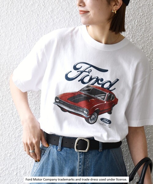 GOOD ROCK SPEED(グッドロックスピード)の「GOOD ROCK SPEED:〈洗濯機可能〉Ford CAR ロゴ プリント TEE(Tシャツ/カットソー・レディース・ホワイト・ONE SIZE)」の9枚目の写真