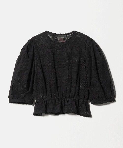 VIVIANO(ヴィヴィアーノ)の「<VIVIANO>エンブロイダリー レース ブラウス(シャツ/ブラウス・レディース・ブラック・M)」の2枚目の写真