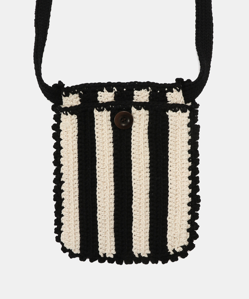 babaco(ババコ)の「babaco/ババコ Crochet ベルト ポケット BA01-FK29(クラッチバッグ・レディース・ブラック・FREE)」の10枚目の写真
