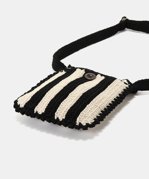 babaco(ババコ)の「babaco/ババコ Crochet ベルト ポケット BA01-FK29(クラッチバッグ・レディース・ブラック・FREE)」の8枚目の写真