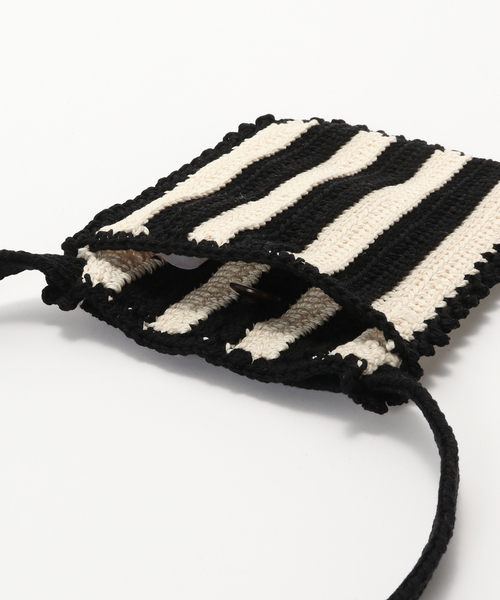 babaco(ババコ)の「babaco/ババコ Crochet ベルト ポケット BA01-FK29(クラッチバッグ・レディース・ブラック・FREE)」の7枚目の写真