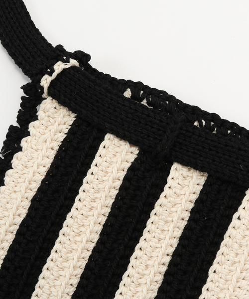 babaco(ババコ)の「babaco/ババコ Crochet ベルト ポケット BA01-FK29(クラッチバッグ・レディース・ブラック・FREE)」の6枚目の写真
