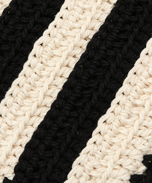 babaco(ババコ)の「babaco/ババコ Crochet ベルト ポケット BA01-FK29(クラッチバッグ・レディース・ブラック・FREE)」の2枚目の写真