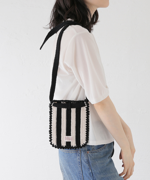 babaco(ババコ)の「babaco/ババコ Crochet ベルト ポケット BA01-FK29(クラッチバッグ・レディース・ブラック・FREE)」の11枚目の写真