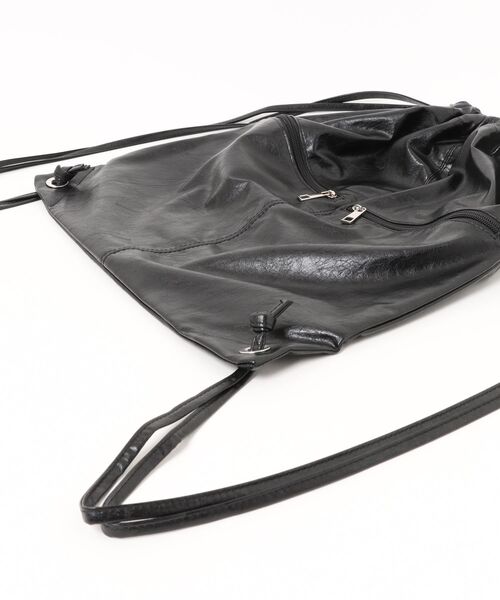 Jouet（ジョエット）の「【 JOUET / ジョエット 】 合皮 ナップサック（バックパック/リュック・レディース・ブラック・FREE）」の3枚目の写真