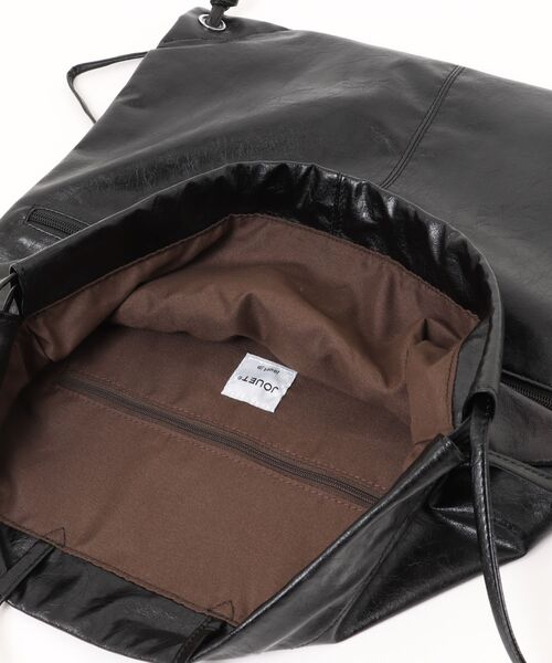 Jouet（ジョエット）の「【 JOUET / ジョエット 】 合皮 ナップサック（バックパック/リュック・レディース・ブラック・FREE）」の4枚目の写真