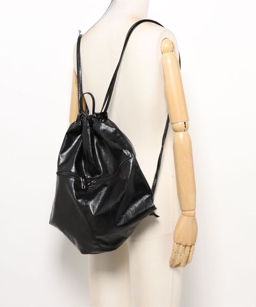 Jouet（ジョエット）の「【 JOUET / ジョエット 】 合皮 ナップサック（バックパック/リュック・レディース・ブラック・FREE）」の5枚目の写真