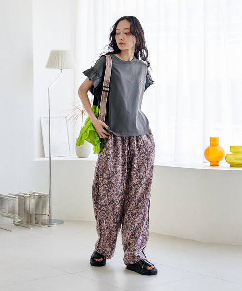 FREAK'S STORE(フリークスストア)の「リネンブレンド イージーパンツ<セットアップ対応>(スラックス・レディース・ネイビー/ラベンダー/その他1/ブラウン/ナチュラル/その他・SMALL/MEDIUM)」の8枚目の写真