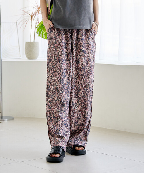 FREAK'S STORE(フリークスストア)の「リネンブレンド イージーパンツ<セットアップ対応>(スラックス・レディース・ネイビー/ラベンダー/その他1/ブラウン/ナチュラル/その他・SMALL/MEDIUM)」の12枚目の写真