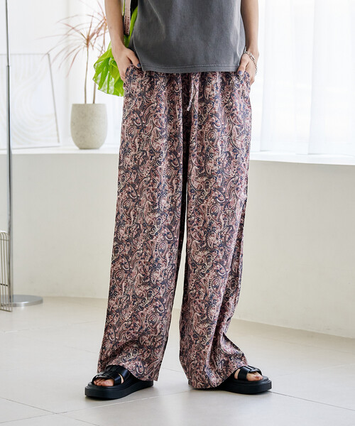 FREAK'S STORE(フリークスストア)の「リネンブレンド イージーパンツ<セットアップ対応>(スラックス・レディース・ネイビー/ラベンダー/その他1/ブラウン/ナチュラル/その他・SMALL/MEDIUM)」の13枚目の写真