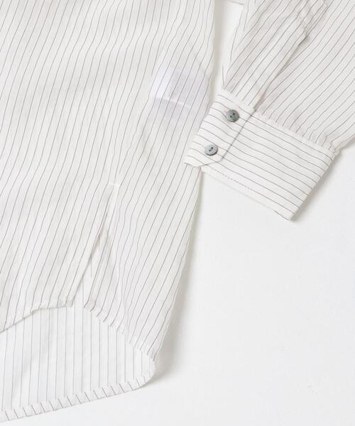 URBAN RESEARCH ROSSO WOMEN（アーバンリサーチ　ロッソ）の「CHIGNON　シアーストライプオーバーシャツ（シャツ/ブラウス・レディース・ミント/ホワイト・FREE）」の4枚目の写真