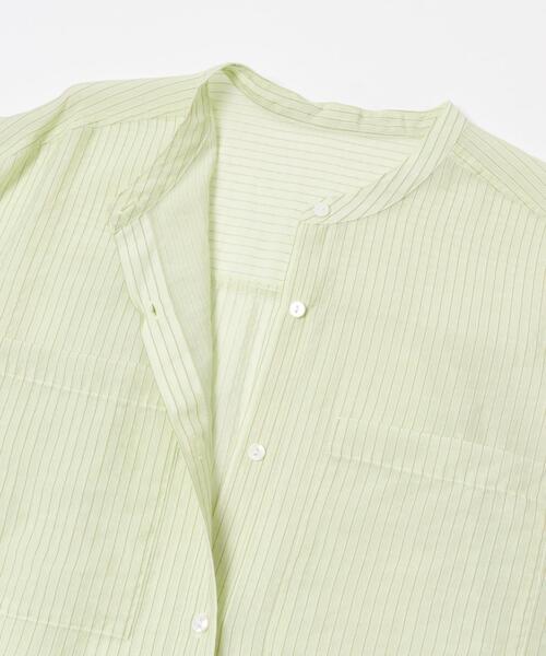 URBAN RESEARCH ROSSO WOMEN（アーバンリサーチ　ロッソ）の「CHIGNON　シアーストライプオーバーシャツ（シャツ/ブラウス・レディース・ミント/ホワイト・FREE）」の11枚目の写真