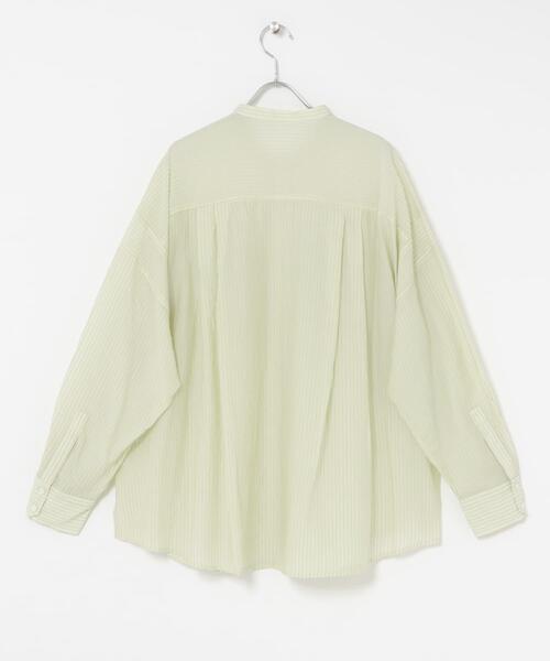 URBAN RESEARCH ROSSO WOMEN（アーバンリサーチ　ロッソ）の「CHIGNON　シアーストライプオーバーシャツ（シャツ/ブラウス・レディース・ミント/ホワイト・FREE）」の13枚目の写真