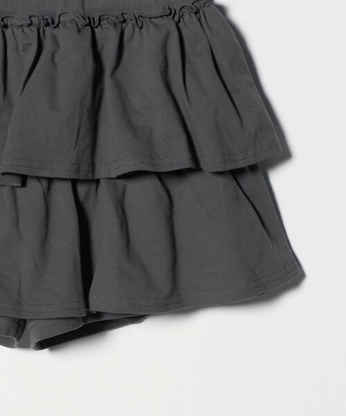 green label relaxing（グリーンレーベルリラクシング）の「ミニ裏毛 フリル キュロット（ダークグレー）100cm-130cm（スウェットパンツ・キッズ・ダークグレー・100cm/120cm/130cm/110cm）」の5枚目の写真