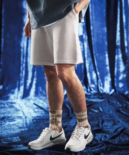 ANGENEHM(アンゲネーム)の「mp14887- Sheer Mesh Airy Knit Shorts ショートパンツ(AG06-004scg)(その他パンツ・メンズ・ミックスグレー/ブラック/ターコイズブルー/キナリ・L/M/S)」の11枚目の写真